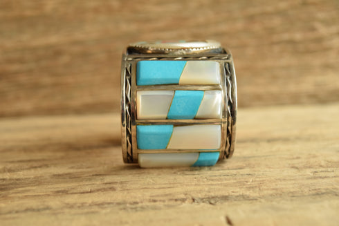 Dancing Kachina Zuni Inlay Cuff