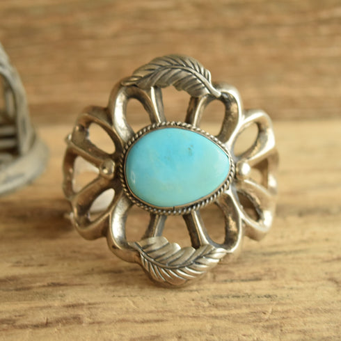 Sand Cast Turquoise Cuff