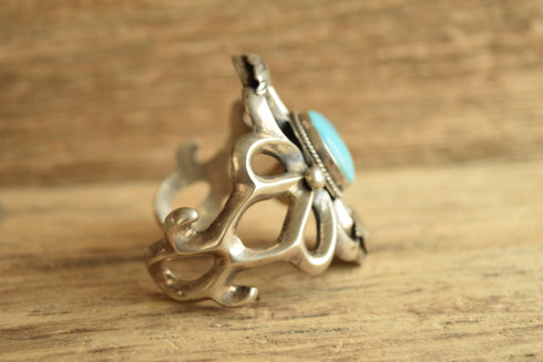 Sand Cast Turquoise Cuff