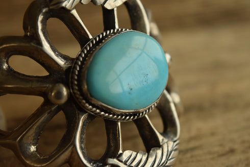 Sand Cast Turquoise Cuff