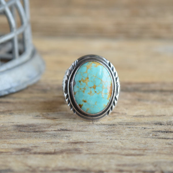 Will Denetdale Navajo Turquoise Ring Size 9
