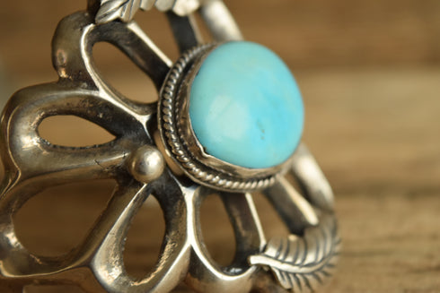Sand Cast Turquoise Cuff