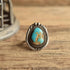 turquoise ring sterling silver size 6.5 YournNonce Vintage