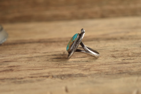 Rugged Natural Turquoise Ring - Size 6.5