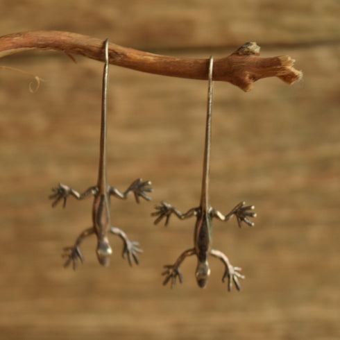 Sterling Lizard Earrings