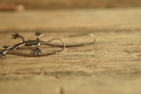 Sterling Lizard Earrings