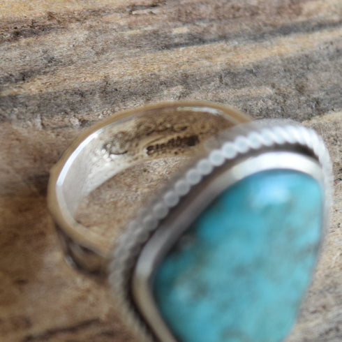 Rick Worker Turquoise Ring - Nalnishi - Size 10