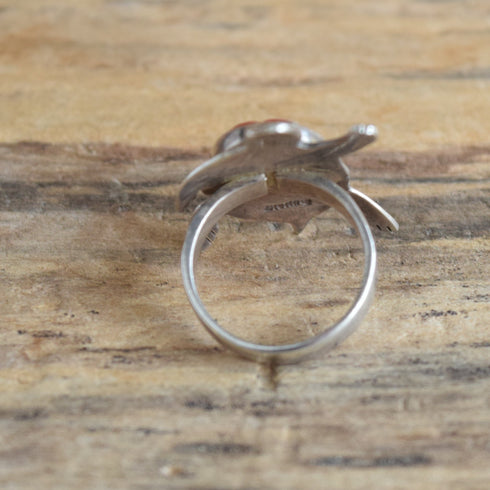 Turtle Coral Cobblestone Inlay Ring - Size 8.5