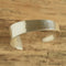 Modernist hammered and tapered cuff bracelet