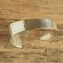 Modernist hammered and tapered cuff bracelet