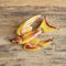 Coro yellow and brown metal swallow brooch