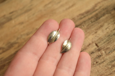Hammered Leaf Earrings