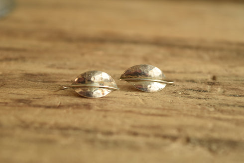 Hammered Leaf Earrings