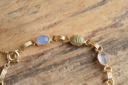 Tiny Scarab Bracelet - D'OR 12 K GF