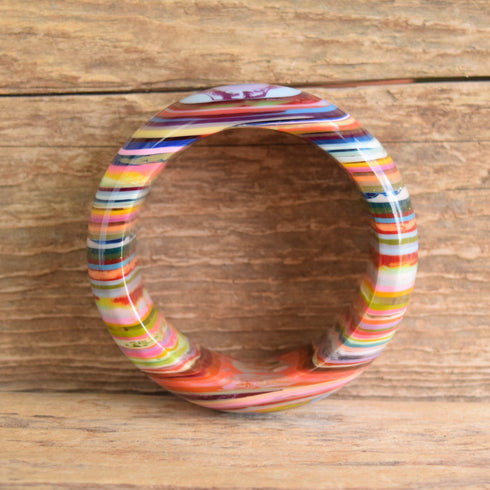 Sobral Jewelry Rainbow Layered Bullseye Bangle