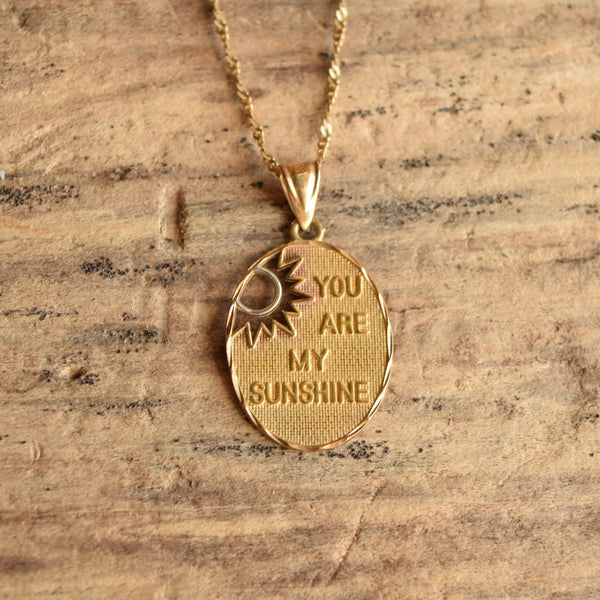You Are My Sunshine Pendant Necklace