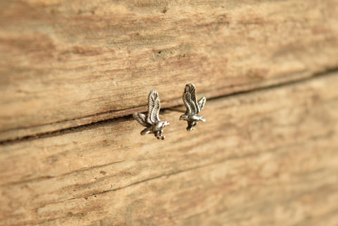 Flying Eagles Sterling Stud Earrings