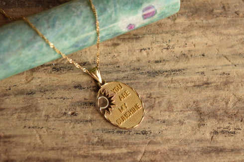 You Are My Sunshine Pendant Necklace