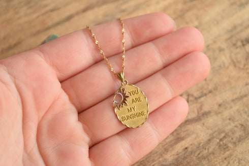 You Are My Sunshine Pendant Necklace
