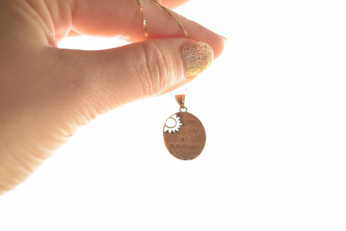 You Are My Sunshine Pendant Necklace