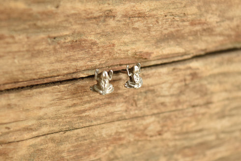 Frog Sterling Silver Studs