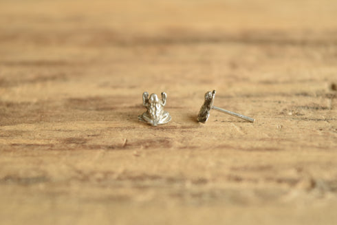 Frog Sterling Silver Studs