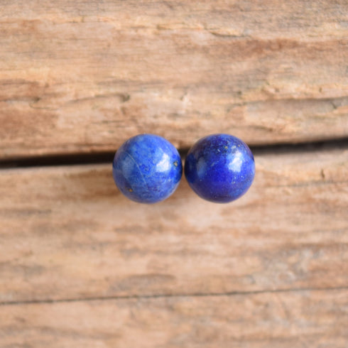 Lapis Lazuli Ball Earrings