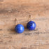 Lapis ball stud blue gemstone earrings