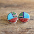 Spiny Oyster & Turquoise Inlay Earrings