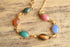 Gemstone Scarab Bracelet - 12K Gold Filled