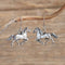 Navajo Sterling Dangle Horse Shaped Earrings - Glenn Sandavol
