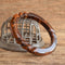 Marbled brown bakelite bangle bracelet
