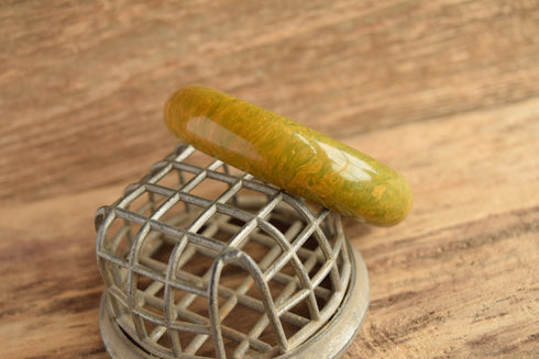 Marbled Green Bakelite Bangle