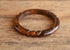 Carved Brown Marbled Bakelite Bangle