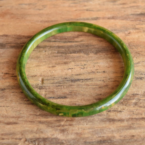 Green Marbled Bakelite Bangle