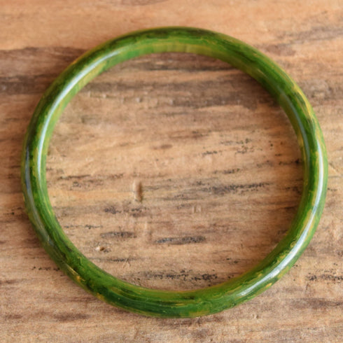 Green Marbled Bakelite Bangle