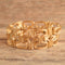 Crown Trifari Polynesian Tiki Link Bracelet - Gold Toned