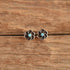 Dainty spiral flower turquoise stud earrings - Southwestern vintage