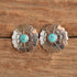 Turquoise Concho Shield Earrings