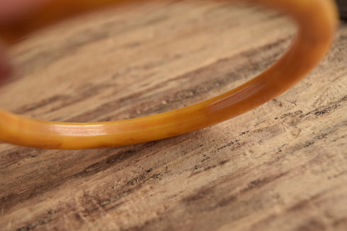 Marbled Yellow Bakelite Bangle