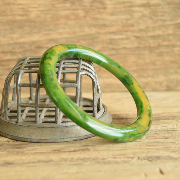 Marbled green Bakelite Bangle