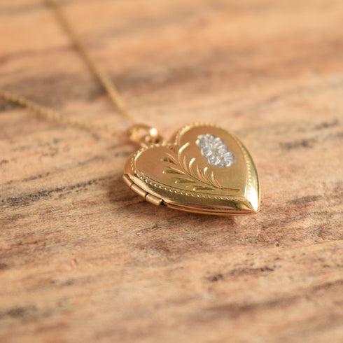 Heart Locket Necklace -14K Gold Filled