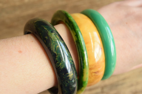 Blue Moon Bakelite Bangle