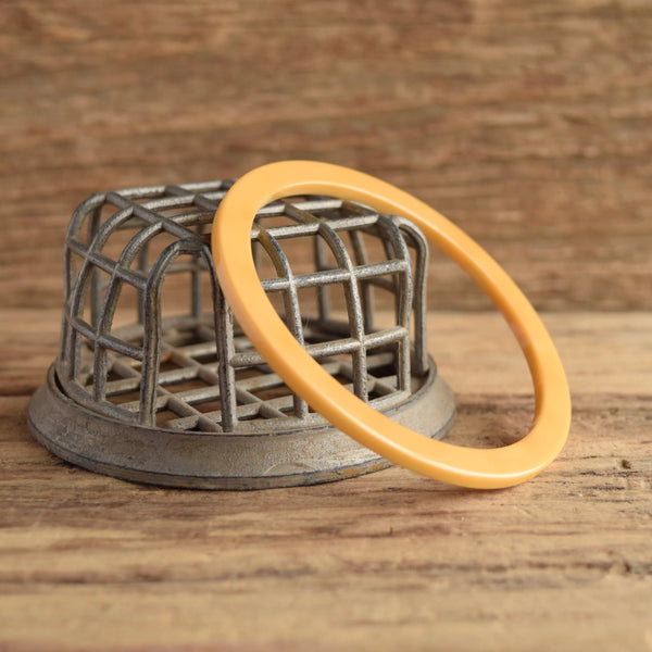 Thin Cream bakelite spacer bangle