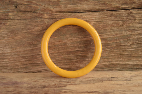 Marbled Yellow Tube Bakelite Bangle