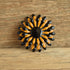 Black and Tan Flower Brooch