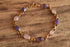Amethyst and Rose Quartz Scarab Bracelet - 14 K Gold Filled