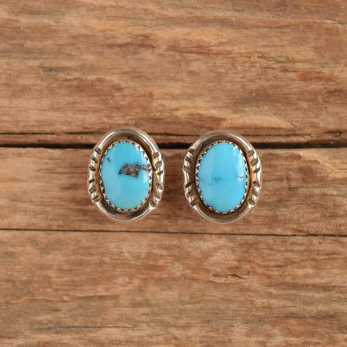 Oval Turquoise Stud Earrings