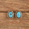 Oval Turquoise Stud Earrings
