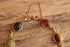Gemstone Scarab Bracelet - 12 K Gold Filled
